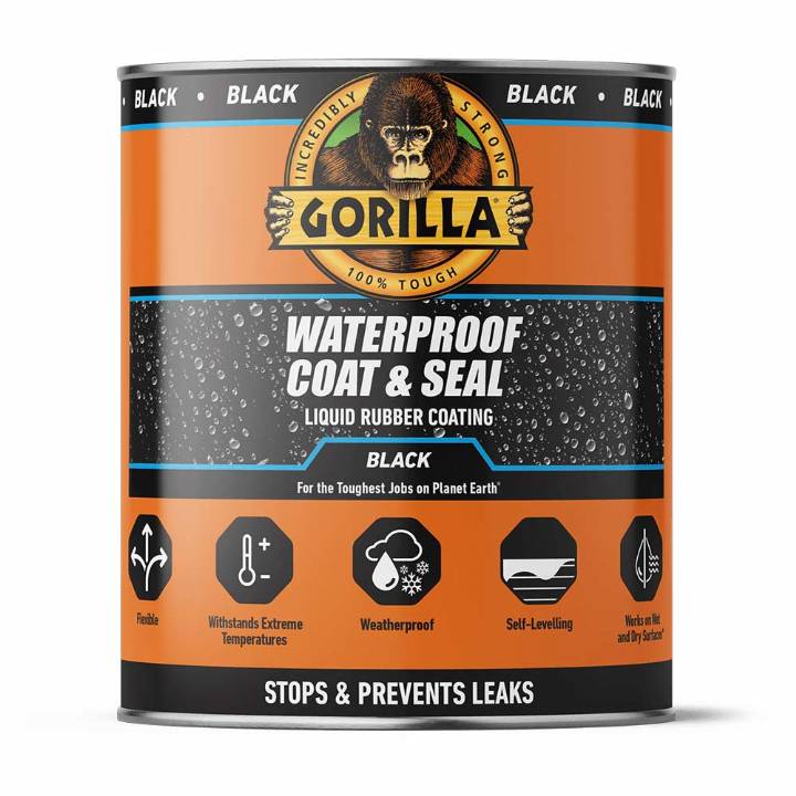 GORILLA WATERPROOF COAT & SEAL LIQUID RUBBER BLACK