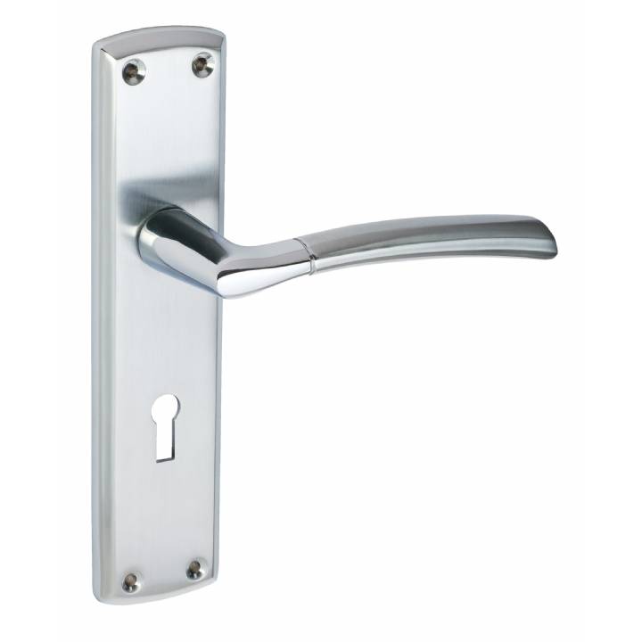 ECLIPSE TIFOSI RETRO FIT LEVER ON DOOR HANDLE POLISHED & SATIN CHROME