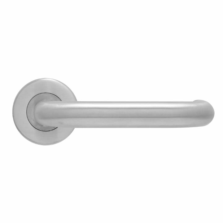 ECLIPSE SAFETY LEVER ON ROSE DOOR HANDLE STAINLEES STEEL