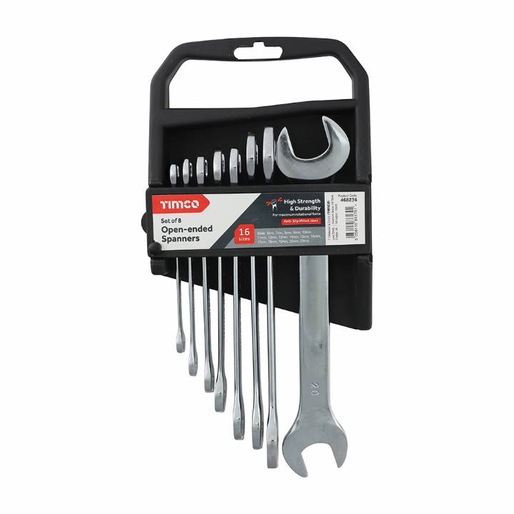 TIMCO METRIC OPEN ENDED SPANNERS SET 8PC