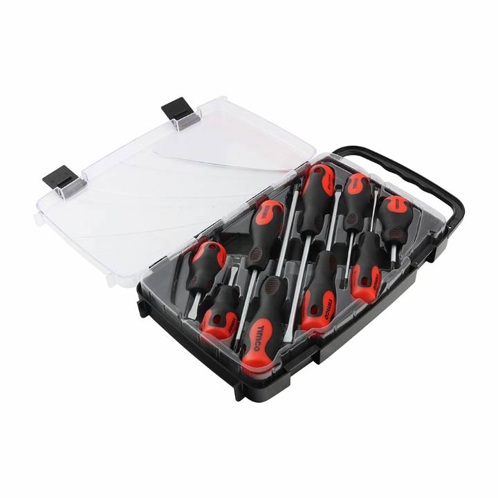TIMCO SCREWDRIVER SET 9PC WITH CASE