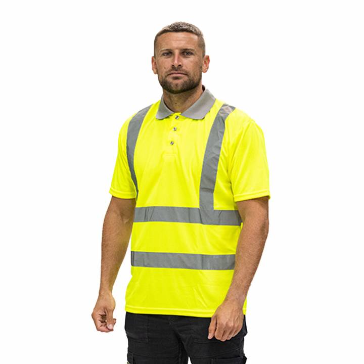 HIGH VIS YELLOW POLO SHIRT
