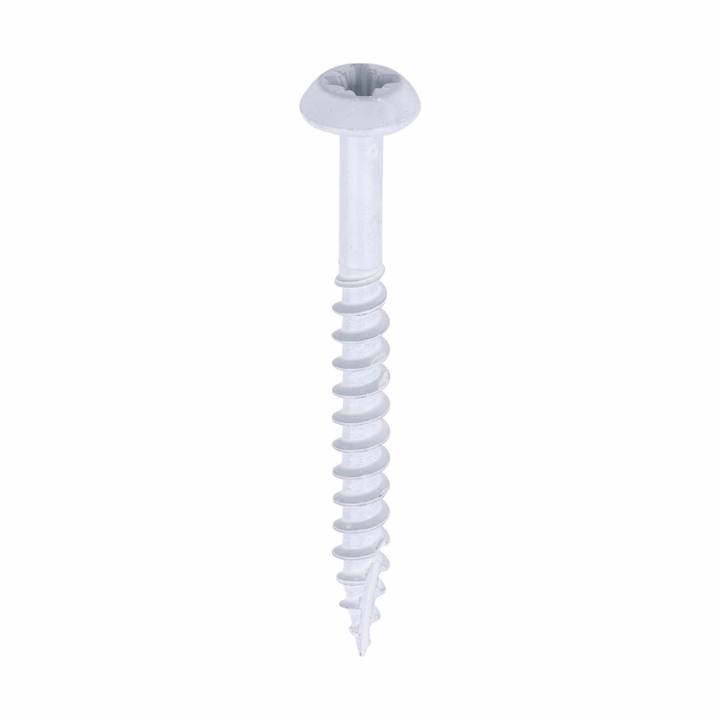 TIMCO RAINWATER PZ SCREWS LOW PROFILE 4.0X40 WHITE 300PK