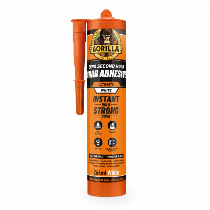 GORILLA ZERO SECOND HOLD GRAB ADHESIVE WHITE 266ML