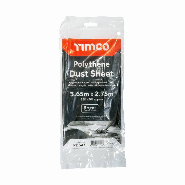 TIMCO POLYTHENE DUST SHEET 3.65mx2.75m