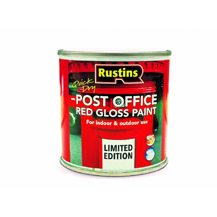 RUSTINS POST BOX RED GLOSS PAINT 250ML