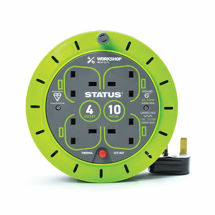 STATUS 10M 4 SOCKET EXTENSION LEAD 13AMP