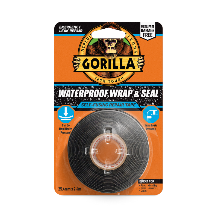 GORILLA SILICONE TAPE WATERPROOF WRAP & SEAL 2.4M BLACK