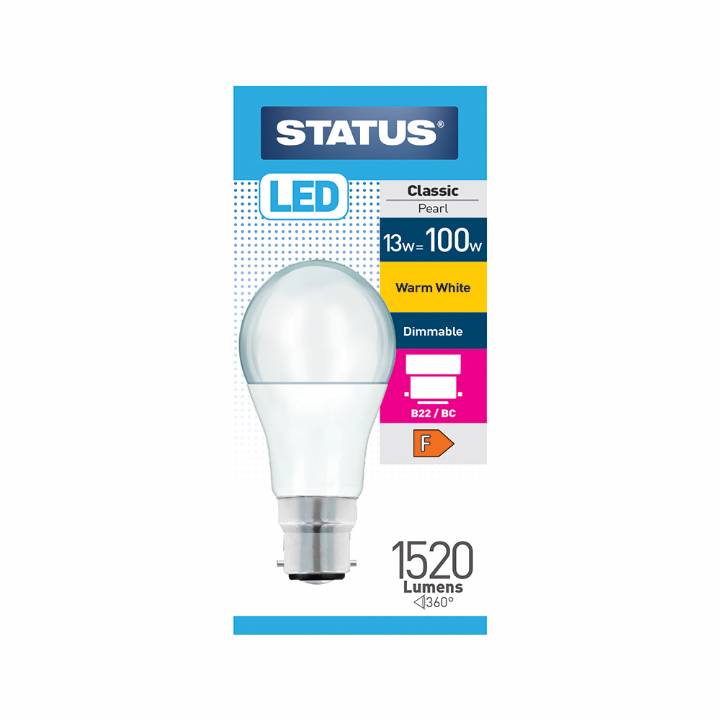 STATUS LED 13W/100W BC DIMMABLE BULB
