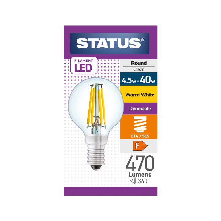 STATUS 4W ROUND DIMMABLE LED SES FILAMENT