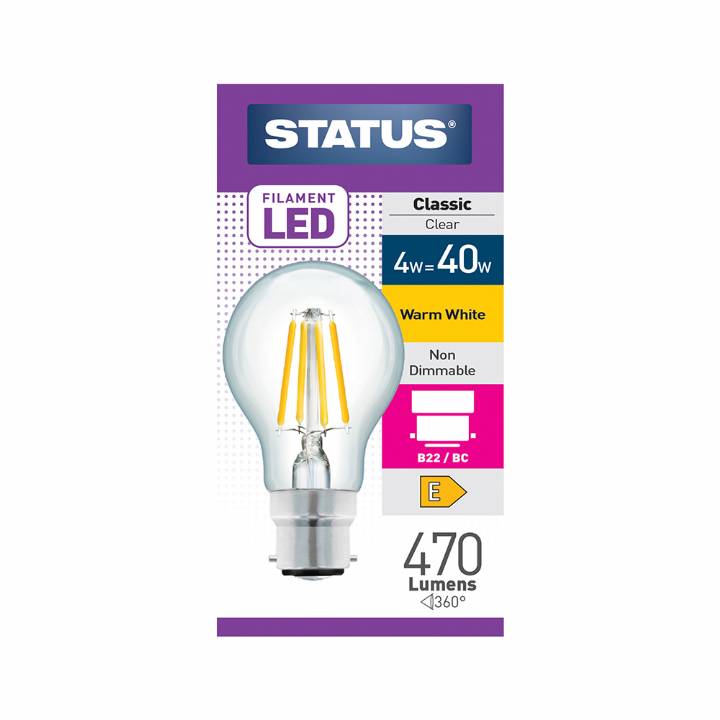 STATUS LED 4W WARM WHITE LED FILAMENT