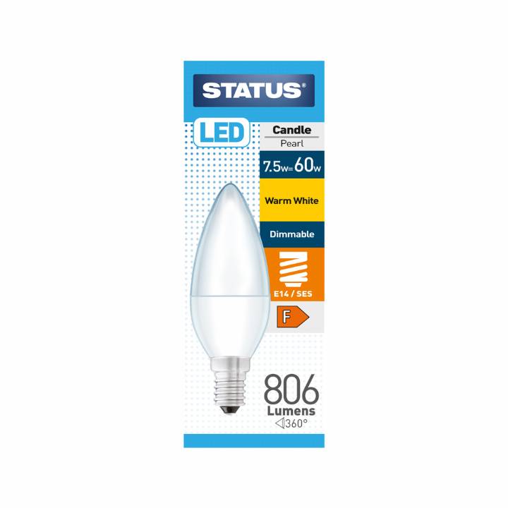 STATUS LED SES 60W CANDLE DIMMABLE BULB
