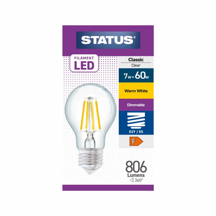 STATUS LED 60W ES DIMMABLE LED FILAMENT