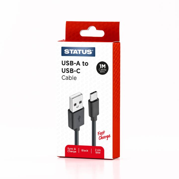 STATUS USB C TO USB A CABLE 1M BLACK