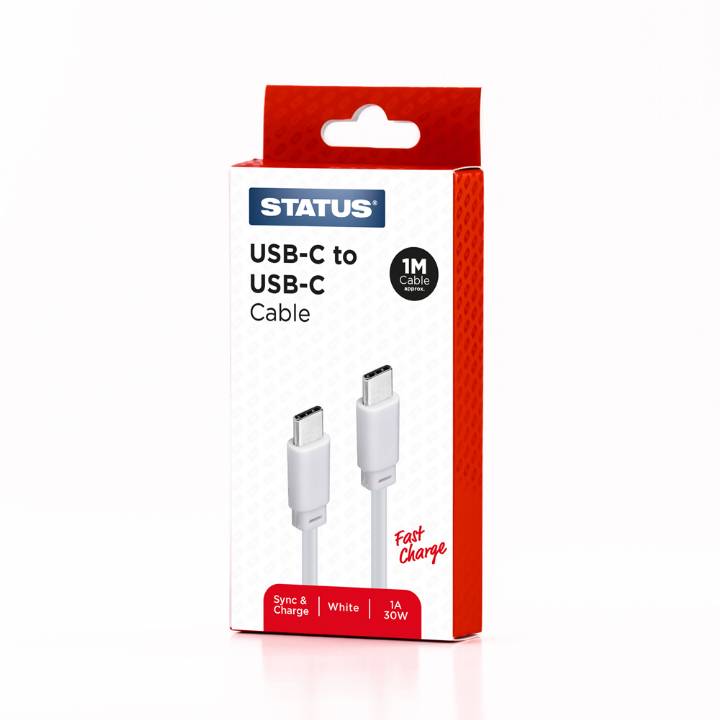 STATUS USB C TO USB C CABLE 1M WHITE