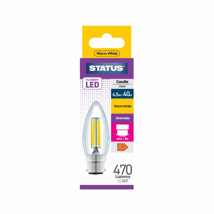 STATUS 4W CANDLE DIMMABLE BC FILAMENT