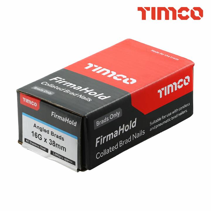 TIMCO FIRMAHOLD 16 GAUGE BRADS A2 STAINLESS 2000PK