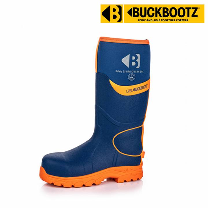 BUCKLER SAFETY WELLINGTON BOOT BLUE/ORANGE