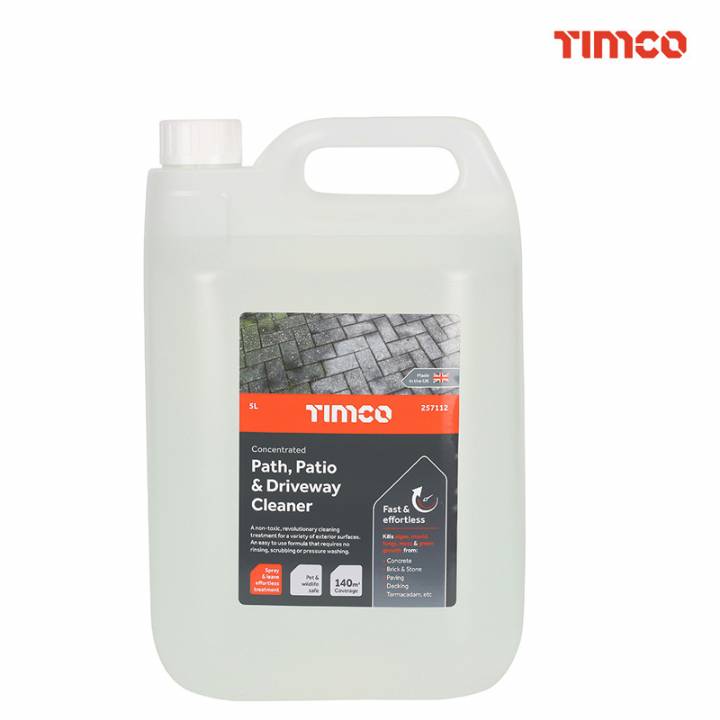 TIMCO PATH PATIO & DRIVEWAY CLEANER CONCENTRATE 5L