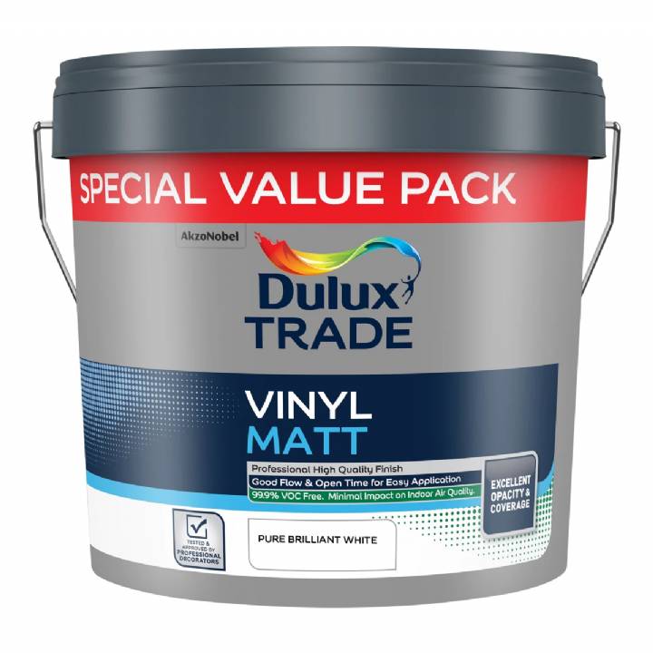DULUX TRADE VINYL MATT WHITE 7.5L