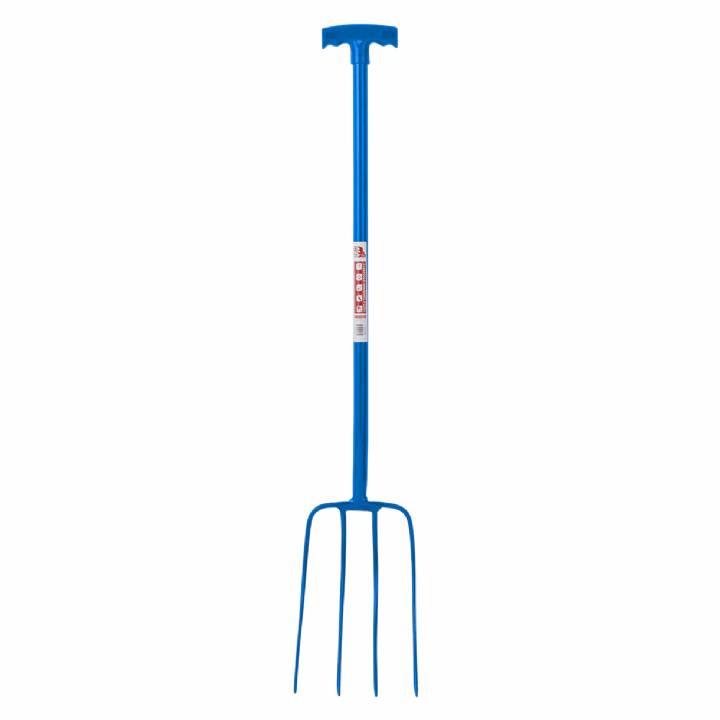 RED GORILLA 4 PRONG MANURE FORK BLUE