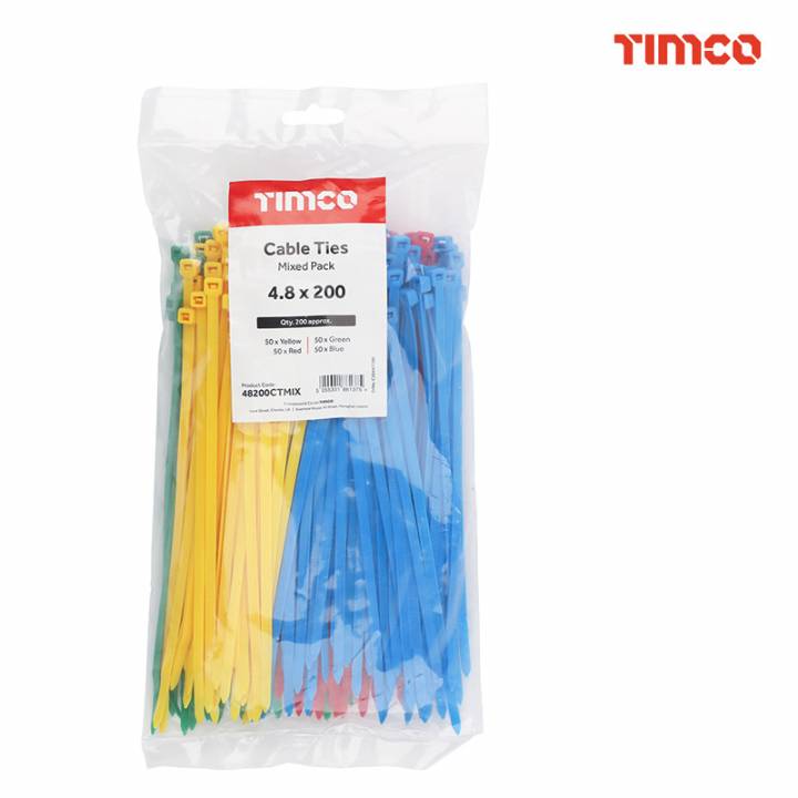 CABLE TIES ASSORTED PACK 200