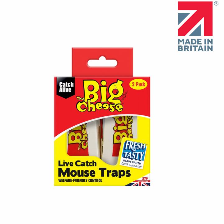 BIG CHEESE LIVE CATCH MOUSE TRAPS-TWINPACK