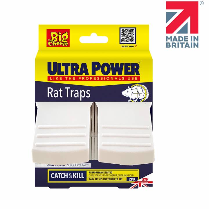 BIG CHEESE ULTRA POWER RAT TRAPS-TWIN PACK