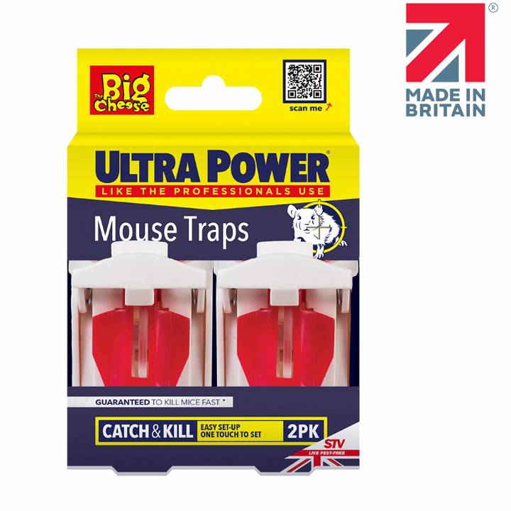 BIG CHEESE ULTRA POWER MOUSE TRAPS-TWIN PACK