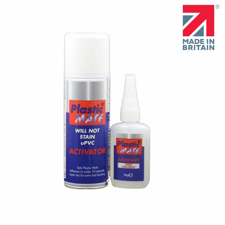 PLASTIC MATE TWIN PACK GLUE & AEROSOL