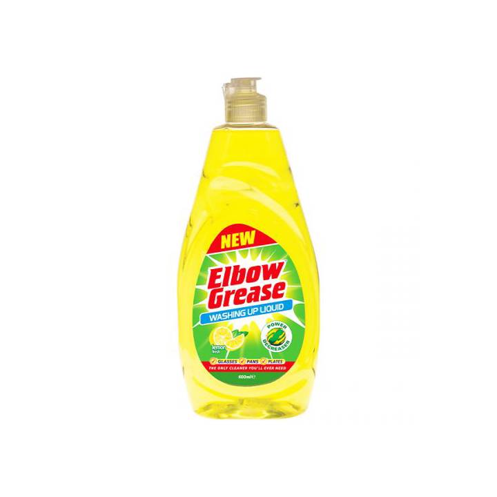 ELBOW GREASE WASHING UP LIQUID LEMON 600ML