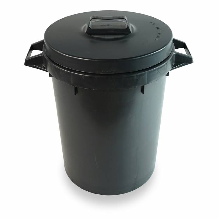 BLACK HEAVY DUTY DUSTBIN 90 LITRES