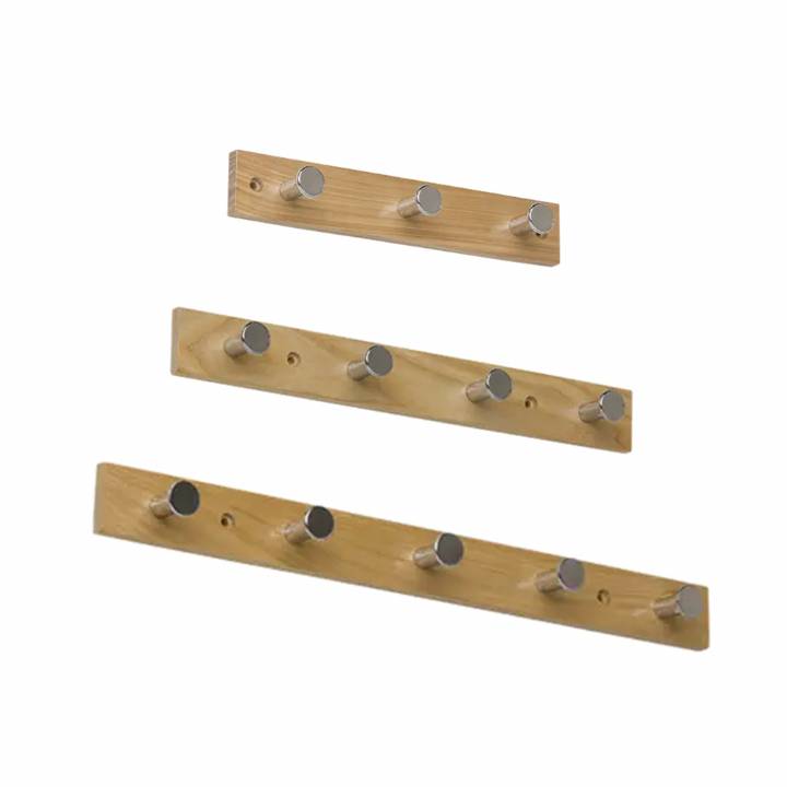 WUF CLOTHING WALL HANGER WOOD/CHROME