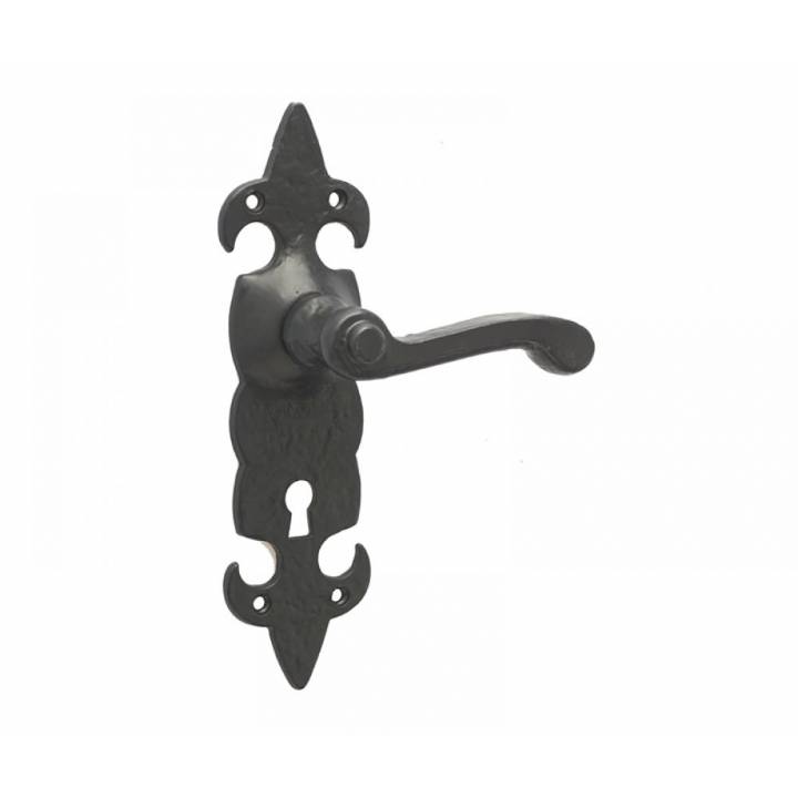 FRELAN FLEUR DE LYS DOOR HANDLES BLACK