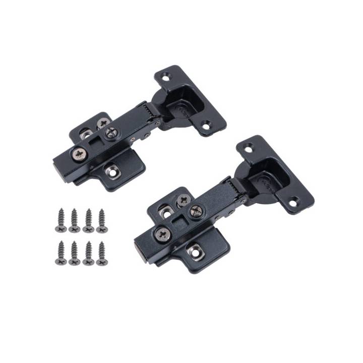 ECLIPSE BLACK SOFT CLOSE KITCHEN HINGE PAIR