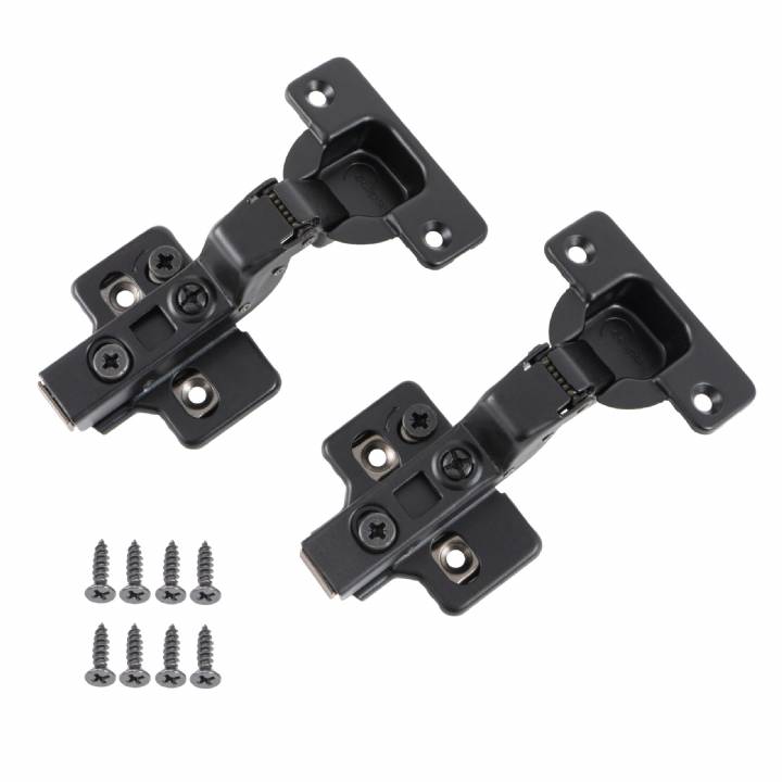 ECLIPSE INSET BLACK SOFT CLOSE KITCHEN HINGE PAIR