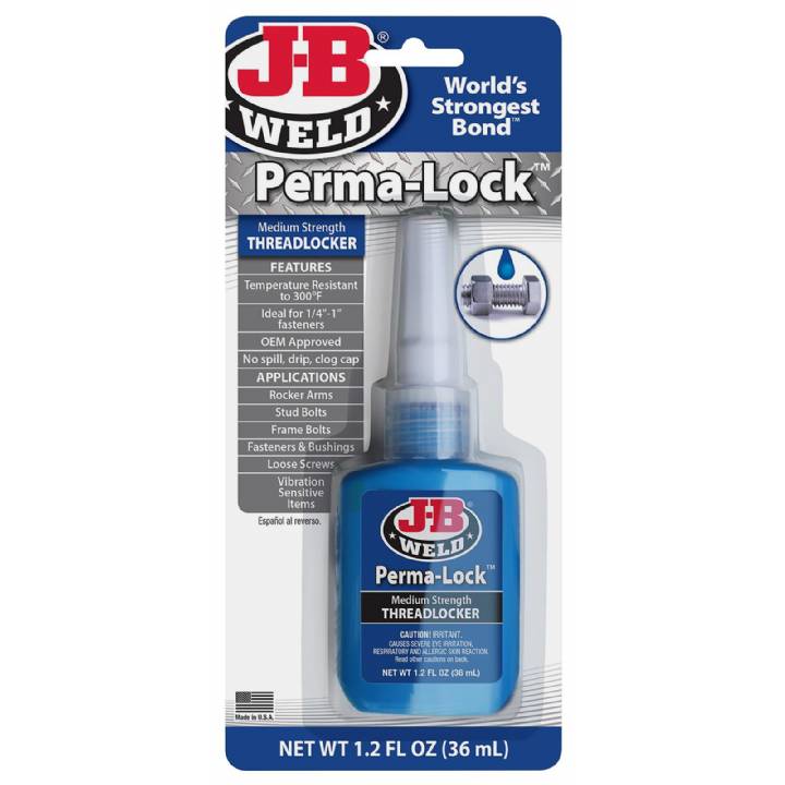 JB WELD PERMA-LOCK BLUE MEDIUM STRENGTH THREADLOCKER 36ml