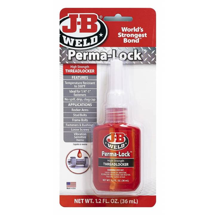 JB WELD PERMALOCK RED HIGH STRENGTH THREADLOCKER 36ml